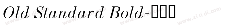 Old Standard Bold字体转换